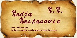 Nadja Nastasović vizit kartica